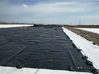 Пленка геомембранная полиэтиленовая HDPE 1-2 мм, антифильтрационная, УФ-стойкая, современная, для ирригационных каналов