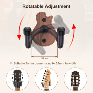 Accessoires d'instruments de musique professionnels GH04 Support mural en plastique pour guitares électriques, acoustiques, basses, ukulélés - Product Image 4