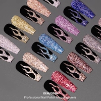 HONEY GIRL label privé 12 couleurs paillettes UV Gel Liner vernis Disco diamants lueur sombre ensemble de vernis à ongles personnalisable