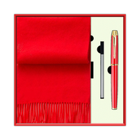 Ensemble cadeau de fête avec écharpe rouge promotionnelle, cadeaux d'événements professionnels avec logo personnalisé, adapté pour le Nouvel An et Noël, réunion annuelle
