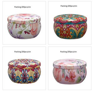 Feste di <span class=keywords><strong>natale</strong></span> Mini barattoli di cera di candela possono per contenitore regalo scatola di latta candele profumo di metallo di lusso con coperchi vuoti di casa - Product Image 6