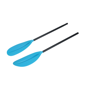 Vente en gros de pagaies de kayak BAICHENG personnalisables en aluminium bleu à deux lames, légères et durables, lame de 41,5 cm pour canoë - Product Image 4