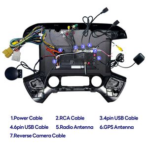 Pantalla táctil IPS de 13,1 pulgadas, reproductor Multimedia estéreo de Radio para coche de 4 + 64g con CarPlay <span class=keywords><strong>WiFi</strong></span> BT para GMC Chevrolet Silverado 2014-2018 - Product Image 3