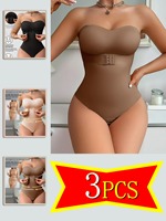 3PCS Femmes Compression Culotte Corset Sans Couture Ventre Corps Complet Sling Abdominal Haute Compression Colombianas Femmes Fajas en Stock