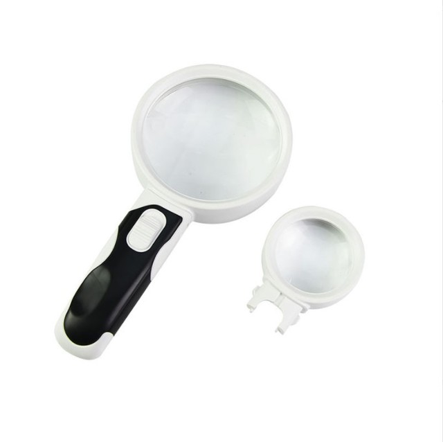 Combination Magnifier 10X / 5X Illuminated Hand Magnifying Glass