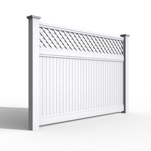 Valla de Privacidad de Plástico <span class=keywords><strong>Blanco</strong></span> de Alta Calidad de 6x8, Rejilla de PVC Vinílica para Privacidad - Product Image 1