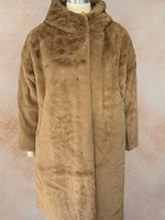 Manteau en fausse fourrure de vison style coréen, épais et ample, à capuche, long, pour femmes, automne-hiver