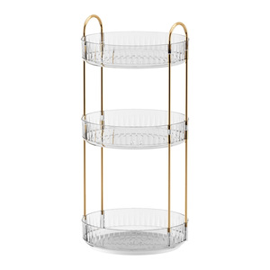 Organisateur de maquillage en plastique à 3 niveaux, séparable, pour toilettes, bijoux, chambre, salle de bain, blanc, nuage, JKA011W01 Songmic - Product Image 6