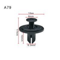 A79 Auto Fastener and Clip Auto Car Plastic Rivet Fastener Clips