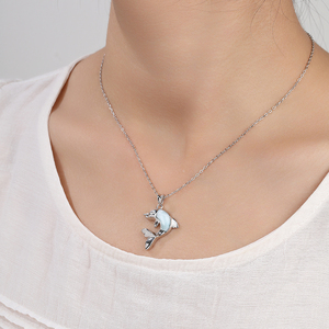 Colgante de Larimar de Plata de Ley 925 Seaside Sparkle con delicado brillo azul para un encanto costero refrescante - Product Image 2