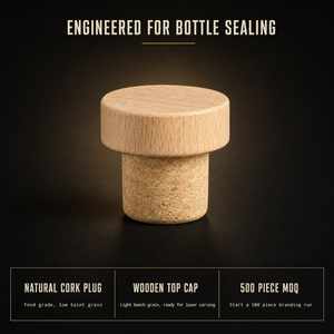 Tapón <span class=keywords><strong>de</strong></span> Corcho para Botella en Forma <span class=keywords><strong>de</strong></span> T, Directo <span class=keywords><strong>de</strong></span> Fábrica, con Tapa <span class=keywords><strong>de</strong></span> Madera, Antiderrames, con Logotipo Personalizado para <span class=keywords><strong>Vino</strong></span>, Whisky y Licores - Product Image 5