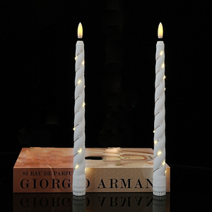 Candela Elettronica LED in Plastica a Filo Lungo, Candela <span class=keywords><strong>di</strong></span> Cera per Festa della Mamma, Pasqua, Matrimonio, Compleanno, <span class=keywords><strong>Cena</strong></span> <span class=keywords><strong>di</strong></span> <span class=keywords><strong>Natale</strong></span> - Product Image 5