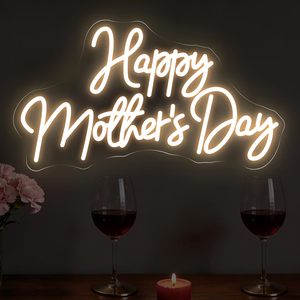 In Stock Happy Mother <strong>Day</strong> Neon Sign, Warm White LED Wall Light <strong>for</strong> Mother <strong>Day</strong> Led Neon Signs - Product Image 1