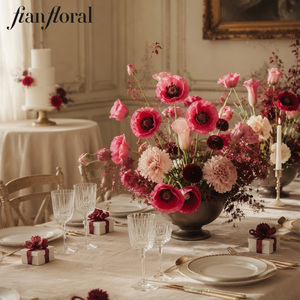 Fleurs artificielles en soie résistantes à tige unique, coquelicots en vrac pour centres de table de mariage, décorations pour la maison, fleurs en gros - Product Image 4