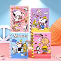 Cuaderno Espiral A5 de Snoopy, Bonito Cuaderno con Espiral y Páginas Rayadas, Diario para Estudiantes, Regalo de Papelería Escolar