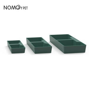 Nuevo cuenco <span class=keywords><strong>de</strong></span> agua y comida <span class=keywords><strong>de</strong></span> plástico Rectangular verde, alimentador <span class=keywords><strong>de</strong></span> reptiles <span class=keywords><strong>de</strong></span> doble plato - Product Image 2