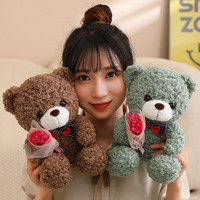 Buket bunga Super lembut romantis, boneka Teddy Bear-hadiah Hari Valentine lucu untuk pacar