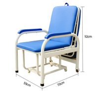 EU-AC511 Prix Bon Marché D'hôpital De Chevet Lit D'appoint Escorte Médicale Chaise Pliante