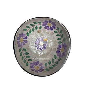 Bols de noix de coco en laque de Offre Spéciale Caractéristique écologique Mosaïque de laque fabriquée avec soin pour la vaisselle - Product Image 6