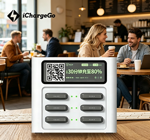 Station de <span class=keywords><strong>location</strong></span> de batteries externes à charge rapide pour smartphones, avec 6 emplacements, spécialement conçue pour l'Afrique, personnalisable - Product Image 4
