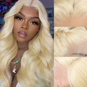 Remy Brazilian Hair HD 13x4 13x6 Lace Front Wigs Blonde 613 Body Wave Raw Virgin Cuticle Aligned Hair Human Hair Full Lace Wig