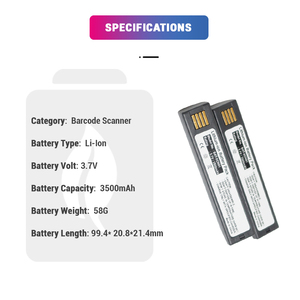 แบตเตอรี่ลิเธียมไอออน 3.7V 3500mAh รุ่น BAT-SCN01 3820 3820i 4820 4820i <span class=keywords><strong>S</strong></span>-L-0526-E สำหรับเครื่องสแกนบาร์โค้ด - Product Image 2