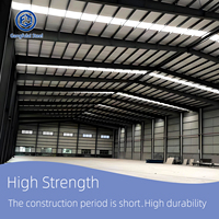 Structure en acier Q235/Q345 de haute qualité, kits de construction préfabriqués pour entrepôts, bureaux, garages, hangars, ateliers ignifuges et résistants à l'eau