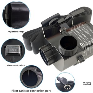 Máscara <span class=keywords><strong>de</strong></span> Gas <span class=keywords><strong>de</strong></span> Cara Completa <span class=keywords><strong>con</strong></span> Certificación CE, Doble Filtro, Protección Contra Radiación Nuclear para Bomberos y Rescate - Product Image 2