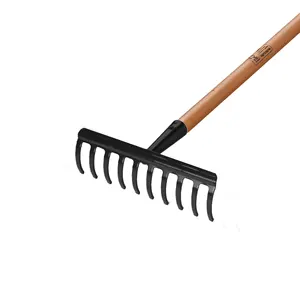 Best Italian quality customizable steel rake 10 tines with handle for gardening farming