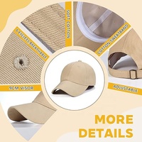 Gorras de Béisbol Personalizadas al por Mayor, Bordadas con Logotipo, de 6 Paneles, 100% Algodón, Ajustables, para Verano, para Hombre y Mujer