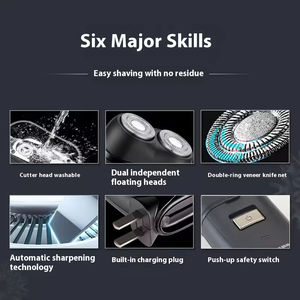 Afeitadora Eléctrica de Alta Calidad para Hombre, Recargable, de Doble Cabezal, Mini Afeitadora Portátil, Afeitadora Eléctrica al por Mayor - Product Image 6