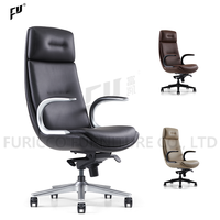 Chaise de bureau exécutive moderne en cuir PU, pivotante, dossier haut, de luxe, garantie 5 ans, vente en gros directe usine Foshan, Chine