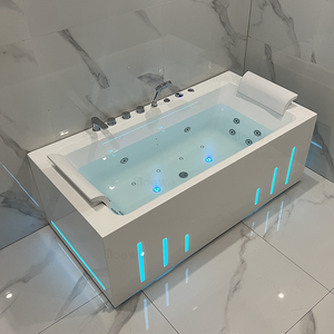 Baignoire Balnéo de Luxe à Effet Cascade avec Massage Hydro & Air, en Acrylique, Double Spa, Jacuzzi avec Douche - Product Image 3