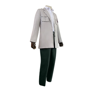 Attack On Titan Eren Yeager Cosplay <b>Costume</b> Full Set Marleyan Officer <b>Uniform</b> Anime Role Play Outfit S-3XL - Product Image 2