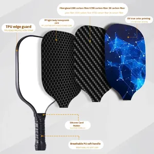 ไม้พายพิคเคิลบอลคาร์บอนไฟเบอร์และไฟเบอร์กลาสขายส่ง หนา 16 มม. ไม้พายพิคเคิลบอลครบชุดสำหรับการค้าข้ามพรมแดน - Product Image 2