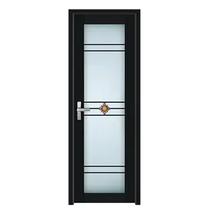 China Factory Price Modern Aluminum Bathroom Door Design Waterproof Toilet Glass Door