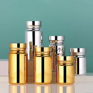 Bouteilles de produit de santé en <span class=keywords><strong>or</strong></span> haut de gamme de 80ml 150ml Bouteilles en plastique de 120ml <span class=keywords><strong>Capsule</strong></span> entièrement en argent Bouteilles d'emballage de médicaments en PET - Product Image 5