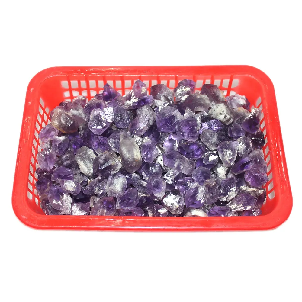 Chất Lượng tốt Nguyên Liệu Tự Nhiên Thô Thạch Anh Tím Thạch Anh Uncut Pha Lê Răng Răng Gems Cho Bán Buôn