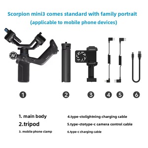 FeiyuTech penyangga Gimbal Mini 3, penstabil ponsel Mirrorless olahraga 3 semua dalam satu - Product Image 6