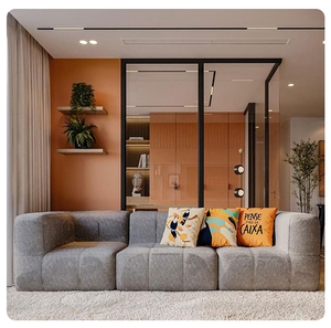 <span class=keywords><strong>Canapé</strong></span> d'angle <span class=keywords><strong>Chesterfield</strong></span> moderne en tissu capitonné, <span class=keywords><strong>convertible</strong></span>, extensible, pliable, modulaire, trois places, avec rembourrage en éponge amovible - Product Image 2