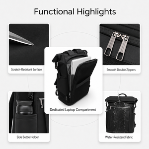 Mochila con Logotipo Personalizado de Fábrica, <span class=keywords><strong>Bolsa</strong></span> para Portátil de 17.3 Pulgadas, Estilo Minimalista para Negocios, Deportes, Viajes, Escuela, Impermeable, con Cierre, Ligera, con USB - Product Image 2
