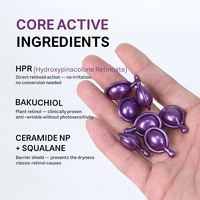Capsule d'essence pour le visage raffermissante et liftante au rétinol HPR et au bakuchiol, personnalisée par OEM, pour la réduction des rides, produits de soin de la peau