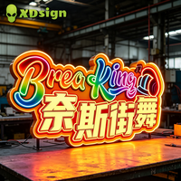 Lettres lumineuses LED XDsign, enseigne personnalisée avec logo, acrylique semi-transparent, 3D multicolores, télécommande, entreprises de publicité