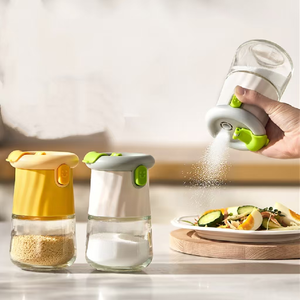 UCO Distributeur d'épices et de poivre écologique en verre et PP avec bouteille de stockage de condiments graduée, compatible lave-vaisselle - Product Image 1