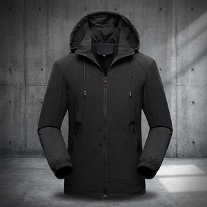 Winter Plus Size Casual Waterproof Breathable Reflective Zipper Closure Cotton Filled Polyester Fabric Bomber Jacket - Product Image 3