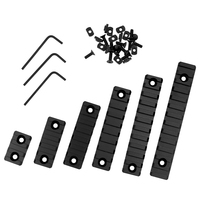 Accessoire de Montage Optique Tactique en Métal pour Chasse et Tir, Aluminium avec Écrous à Gorge, Vis et Clé, Kits d'Anneaux Porte-Bretelles 3 5 7 9 11 13