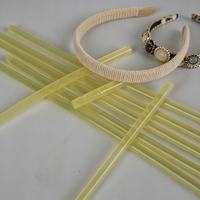 Bâtons de colle thermofusible transparente jaune à haute viscosité JCXC 7 mm, point de ramollissement 85-95°C, pour tubes en alliage d'aluminium et acier inoxydable