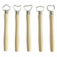 Ensemble de 5 outils de sculpture en poterie et en céramique avec couteau à sculpter en plastique pour la pâte polymère DIY