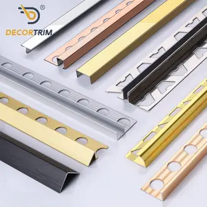 Prolink Metal Wholesale Factory Hot Sale Multiple Shapes Aluminum/Stainless Steel Tile Edge Trim Corner Strip Profile