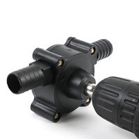 Pompe à eau électrique portable mini auto-amorçante pour perceuse, transfert d'eau, de carburant diesel et de fluides pour la maison et le jardin, tige hexagonale de 6,35 mm
